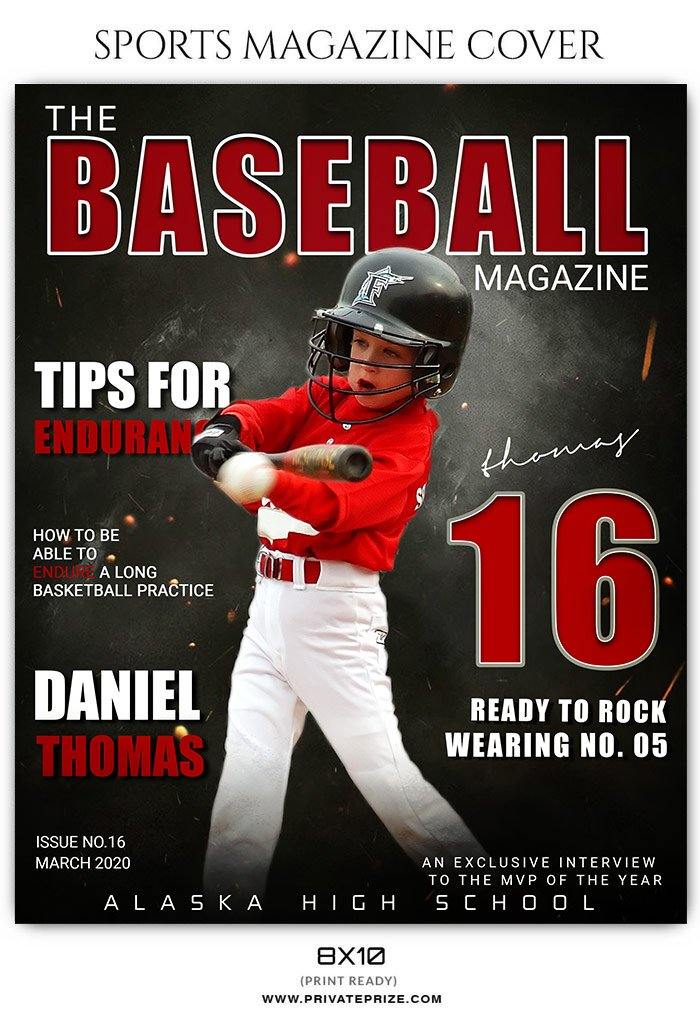 Baseball - Magazine Cover Sports Photography templates