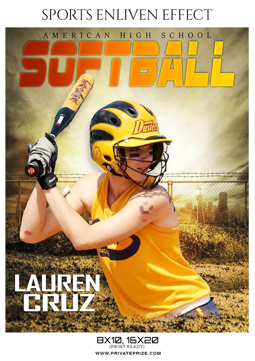 Buy Lauren Cruz - Softball Sports Enliven Effect Photography template  Online | Privateprize Photography Photoshop templates – PrivatePrize -  Photography Templates