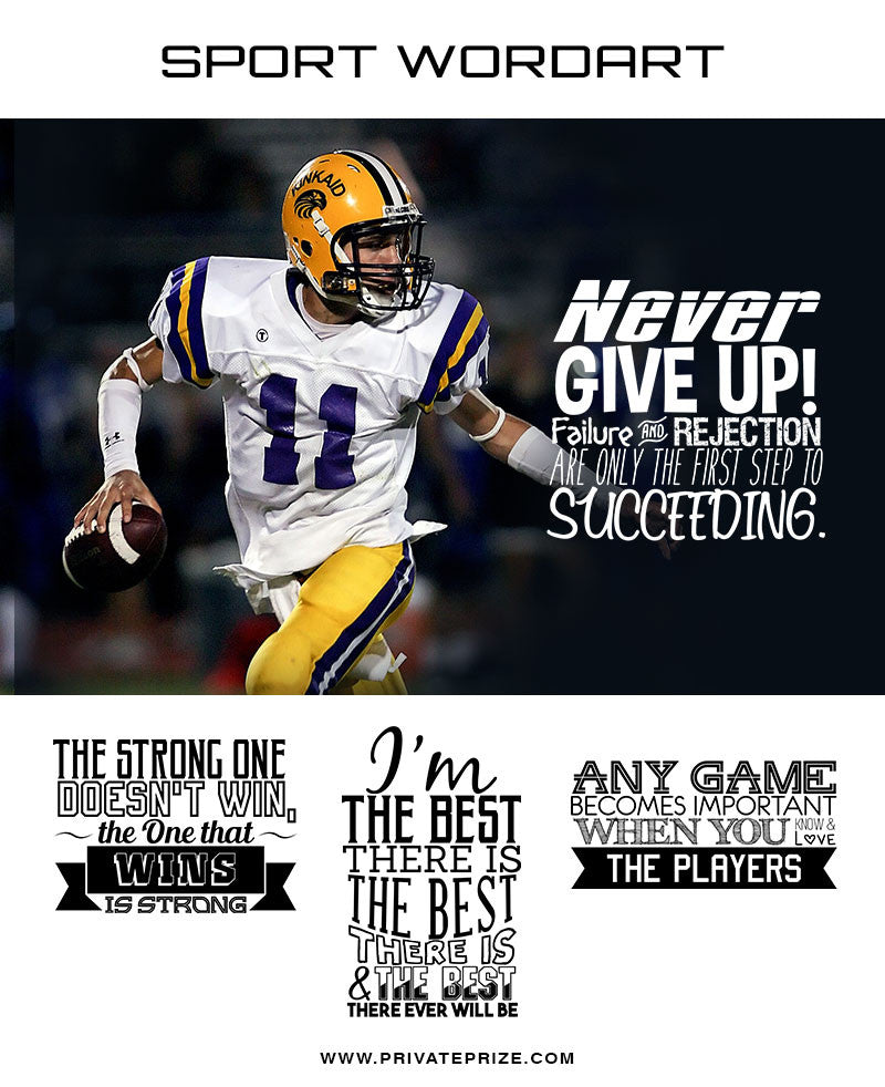 never give up quotes football
