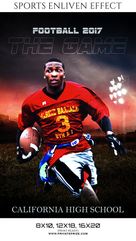 The Game Football -  Enliven Effects-Sports Template - Photography Photoshop Template