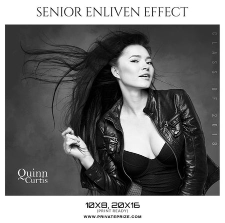 QUINN CURTIS - SENIOR ENLIVEN EFFECT - Photography Photoshop Template