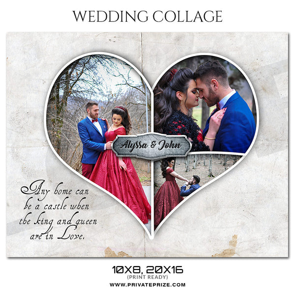 Wedding Collages Photography Photoshop Template