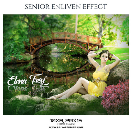 ELENA TROY - SENIOR ENLIVEN EFFECT - Photography Photoshop Template