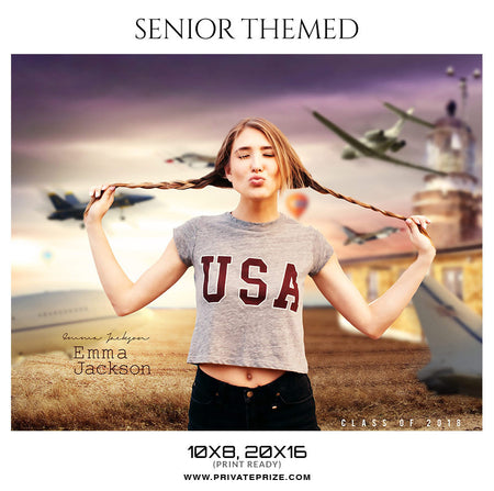 Emma Jackson - Senior Themed Photoshop Template - Photography Photoshop Template