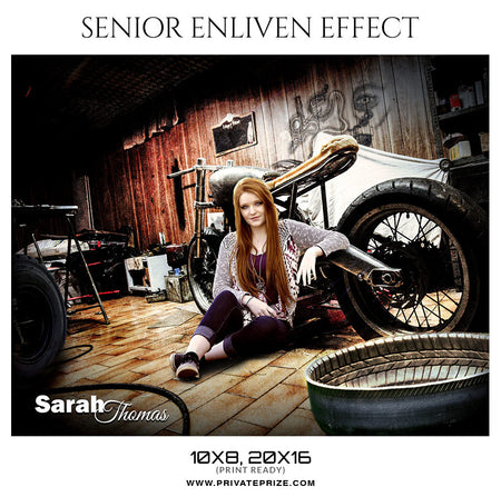 SARAH THOMAS- SENIOR ENLIVEN EFFECT - Photography Photoshop Template