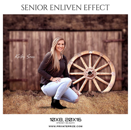 Kailey Sean - Senior Enliven Effect Photoshop Template - Photography Photoshop Template