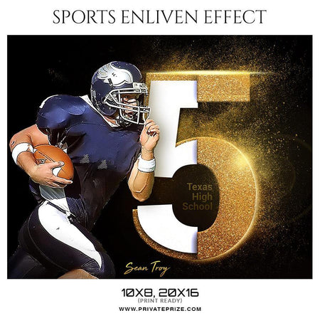 Sean Troy  - Football Sports Enliven Effects Photography Template - PrivatePrize - Photography Templates