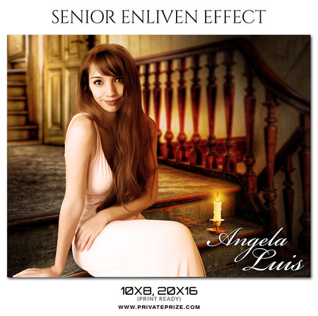 ANGELA LUIS - SENIOR ENLIVEN EFFECT - Photography Photoshop Template