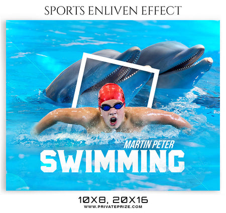 MARTIN PETER- SWIMMING - SPORTS ENLIVEN EFFECT - Photography Photoshop Template