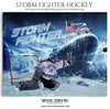 Storm Fighter Themed Sports Template - Photography Photoshop Template