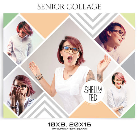 SHELLY TED - SENIOR COLLAGE PHOTOGRAPHY TEMPLATE - Photography Photoshop Template