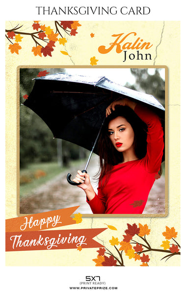 Kalin John - Thanksgiving Digital Backdrop Template - Photography Photoshop Template