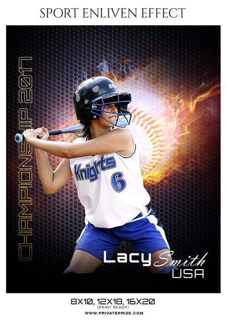 Lacy Smith-Sports Photography Template- Enliven Effects - Photography Photoshop Template