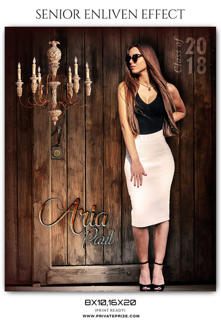 ARIA PAUL - SENIOR ENLIVEN EFFECT - Photography Photoshop Template