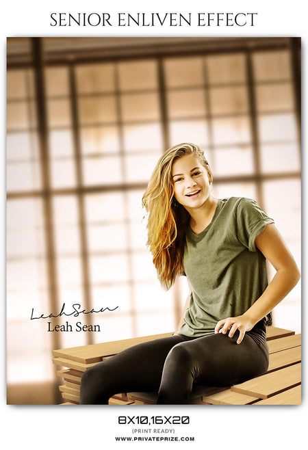 LEAH  SEAN - SENIOR ENLIVEN EFFECT - Photography Photoshop Template