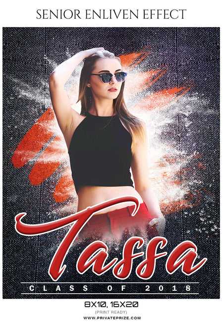 Tassa - Senior Enliven Effect Photography Template - Photography Photoshop Template