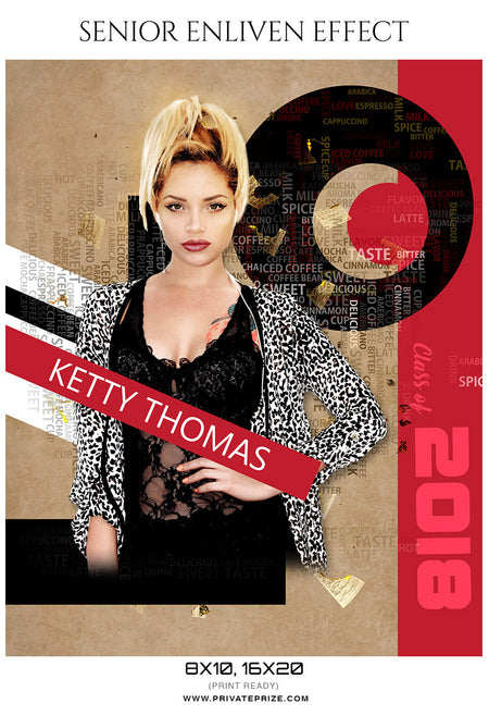 Ketty Thomas - Senior Enliven Effect Photography Template - Photography Photoshop Template