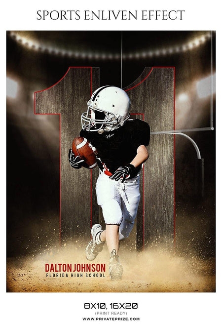 Dalton Johnson - Football Sports Enliven Effect Photography Template - PrivatePrize - Photography Templates