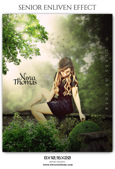 NORA THOMAS - SENIOR ENLIVEN EFFECT - Photography Photoshop Template