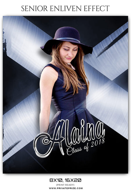 ALAINA - SENIOR ENLIVEN EFFECT - Photography Photoshop Template