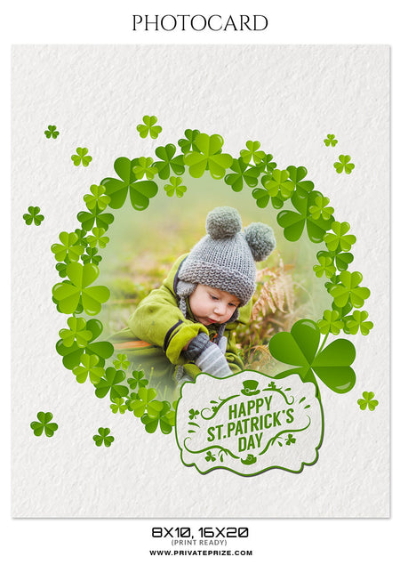 FRAMED IN LOVE- ST. PATRICK'S PHOTOCARD - Photography Photoshop Template