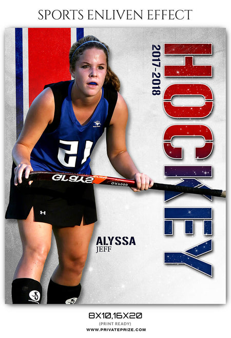 ALYSSA JEFF HOCKEY - SPORTS PHOTOGRAPHY TEMPLATE - Photography Photoshop Template