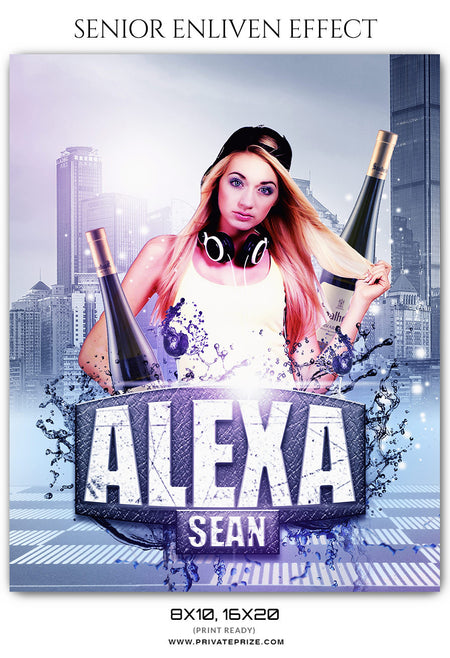 ALEXA SEAN - SENIOR ENLIVEN EFFECT - Photography Photoshop Template