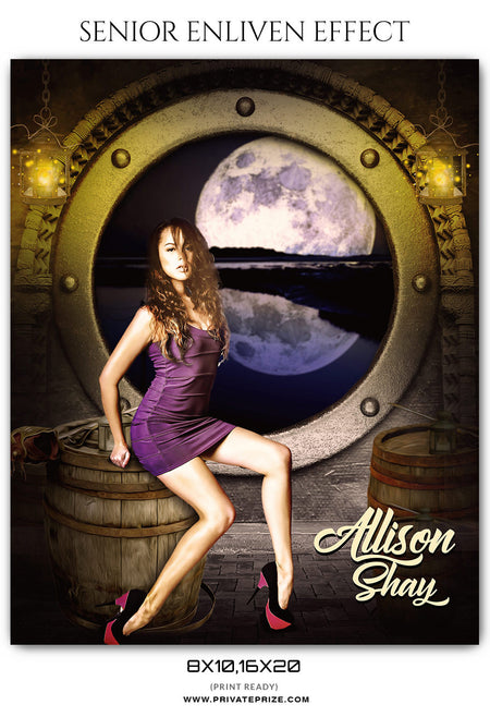 ALLISON SHAY - SENIOR ENLIVEN EFFECT - Photography Photoshop Template