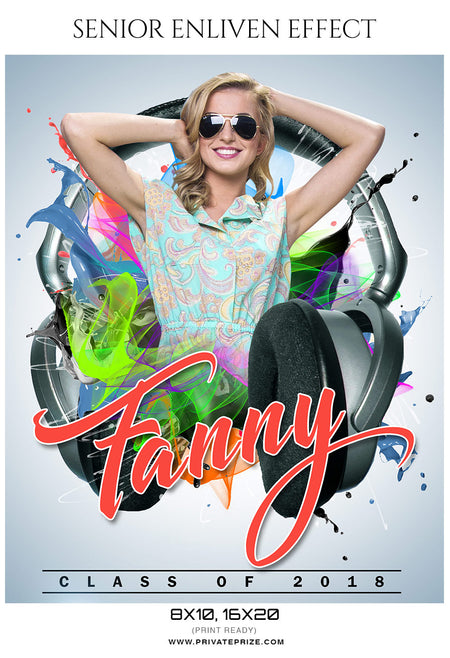 Fanny - Senior Enliven Effect Photography Template - Photography Photoshop Template