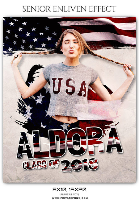 ALDERA - SENIOR ENLIVEN EFFECT - Photography Photoshop Template