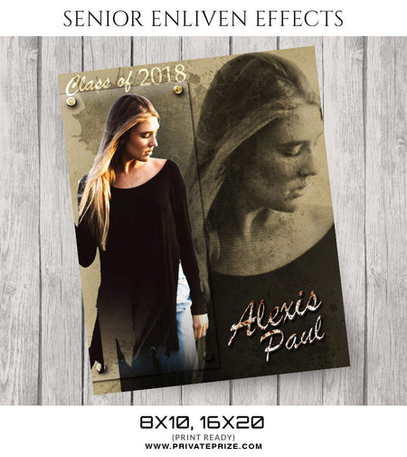 ALEXIS PAUL - SENIOR ENLIVEN EFFECTS - Photography Photoshop Template