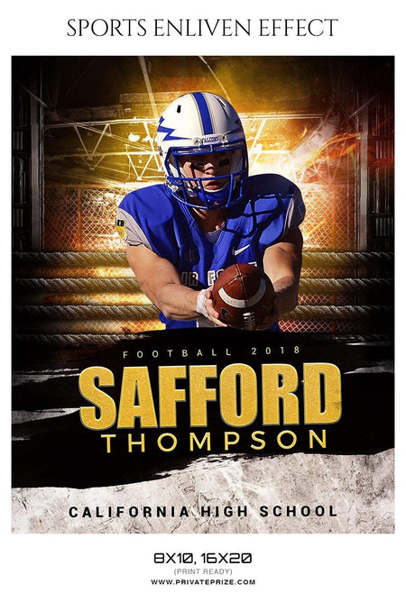 Safford Thompson - Football Sports Enliven Effects Photography Template - PrivatePrize - Photography Templates