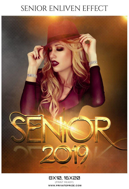 Senior 2019 - Senior Enliven Effect Photography Template - PrivatePrize - Photography Templates