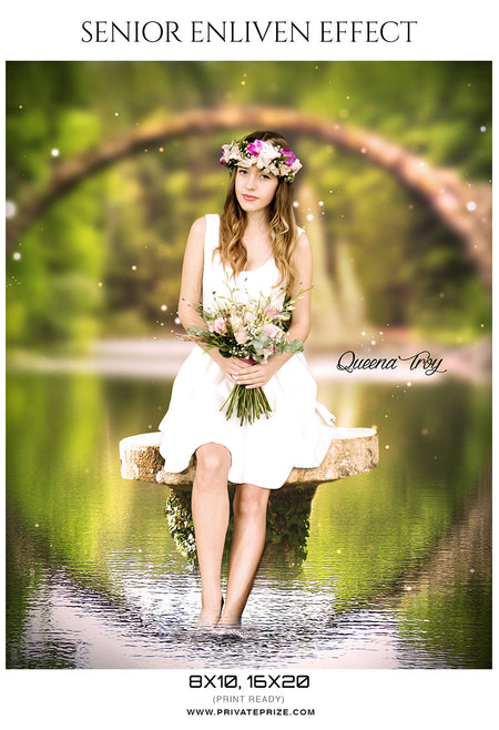 Queena Troy - Senior Enliven Effect Photography Template - Photography Photoshop Template