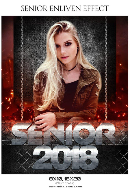 Senior 2018 - Senior Enliven Effect Photography Template - PrivatePrize - Photography Templates