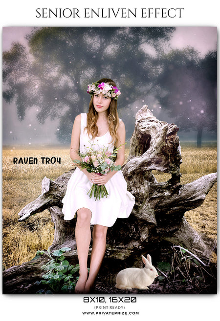 Raven Troy - Senior Enliven Effect Photoshop Template - Photography Photoshop Template