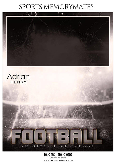 Adrian Henry - Football Memory Mate Photoshop Template - PrivatePrize - Photography Templates