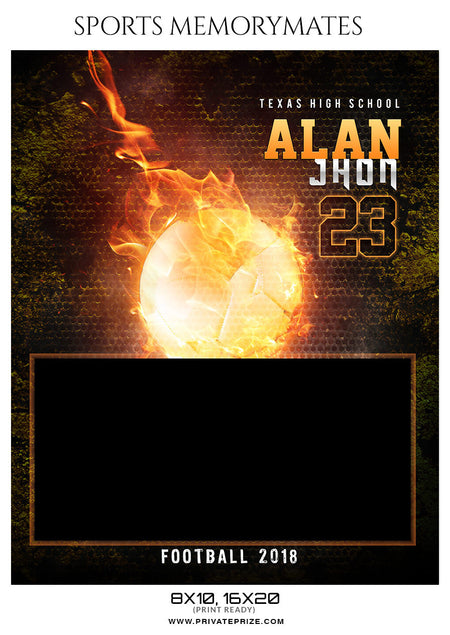 ALAN JHON FOOTBALL SPORTS MEMORY MATE - Photography Photoshop Template