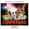 Commando Baseball Themed Sports Photography Template