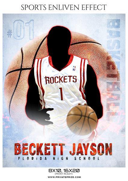 Beckett Jayson - Basketball Sports Enliven Effects Photography Template - PrivatePrize - Photography Templates