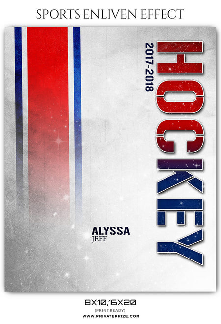 ALYSSA JEFF HOCKEY - SPORTS PHOTOGRAPHY TEMPLATE - Photography Photoshop Template