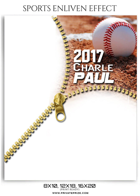 Charle Paul- Sports Photography Template-Enliven Effects - Photography Photoshop Template