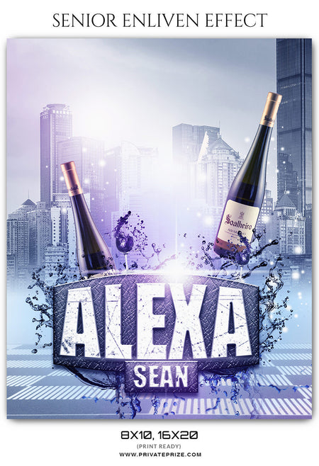 ALEXA SEAN - SENIOR ENLIVEN EFFECT - Photography Photoshop Template