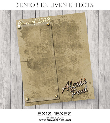 ALEXIS PAUL - SENIOR ENLIVEN EFFECTS - Photography Photoshop Template