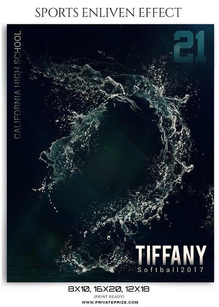 Tiffany- Sports Photography Template-Enliven Effects - Photography Photoshop Template