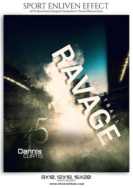 Dannis Curtis- Sports Photography Template-Enliven Effects - Photography Photoshop Template