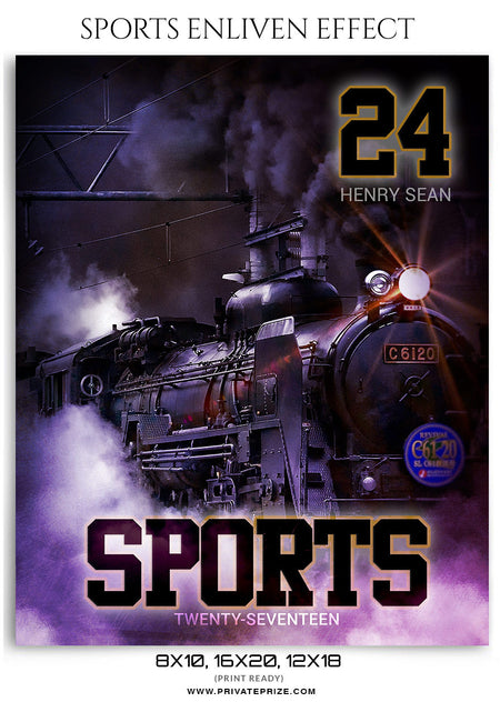 Henry Sean- Sports Photography Template-Enliven Effects - Photography Photoshop Template