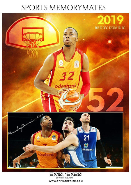 Brody Dominic - Basketball Memory Mate Photoshop Template - PrivatePrize - Photography Templates