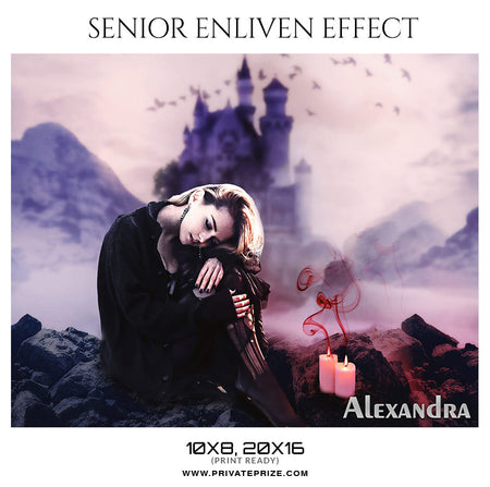 ALEXANDRA - SENIOR ENLIVEN EFFECT - Photography Photoshop Template