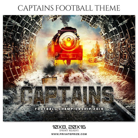 Captains - Football Themed Sports Photography Template - PrivatePrize - Photography Templates